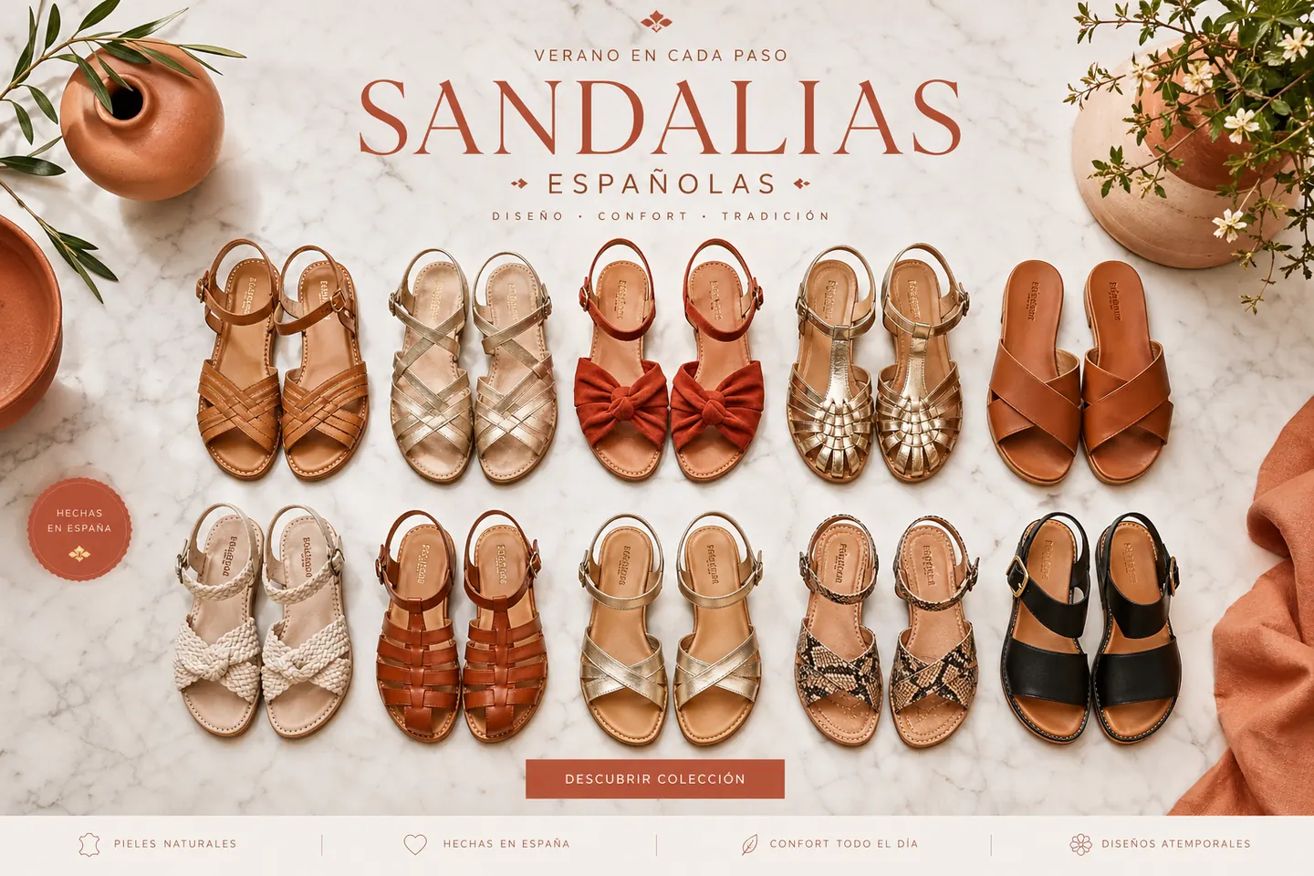 Collection sandales femme Chaussures Xapatan sur marbre élégant